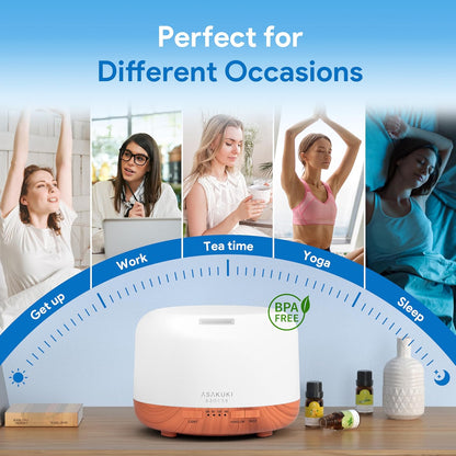 500ML Essential Oil Diffuser With Remote Control encalife