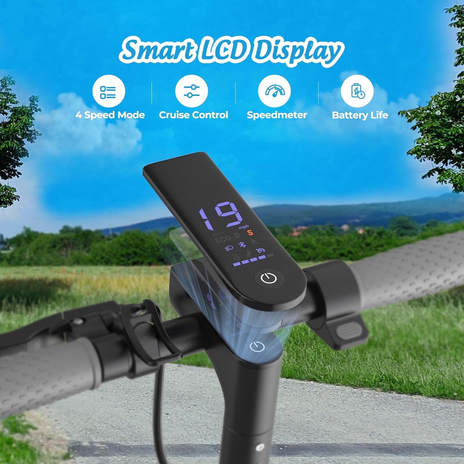350W Electric Scooter I 19 MPH Folding Commuter E-Scooter encalife