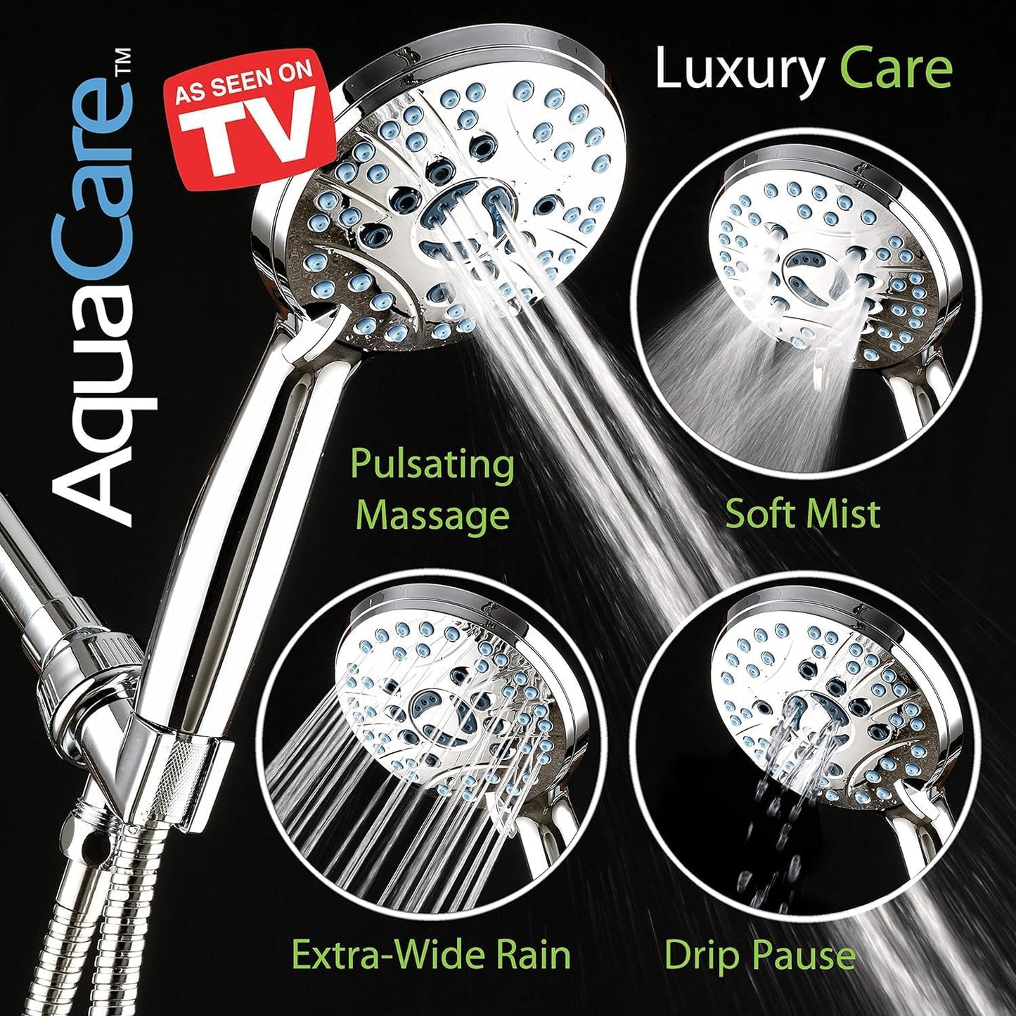 AquaCare High Pressure Handheld I Shower Head encalife