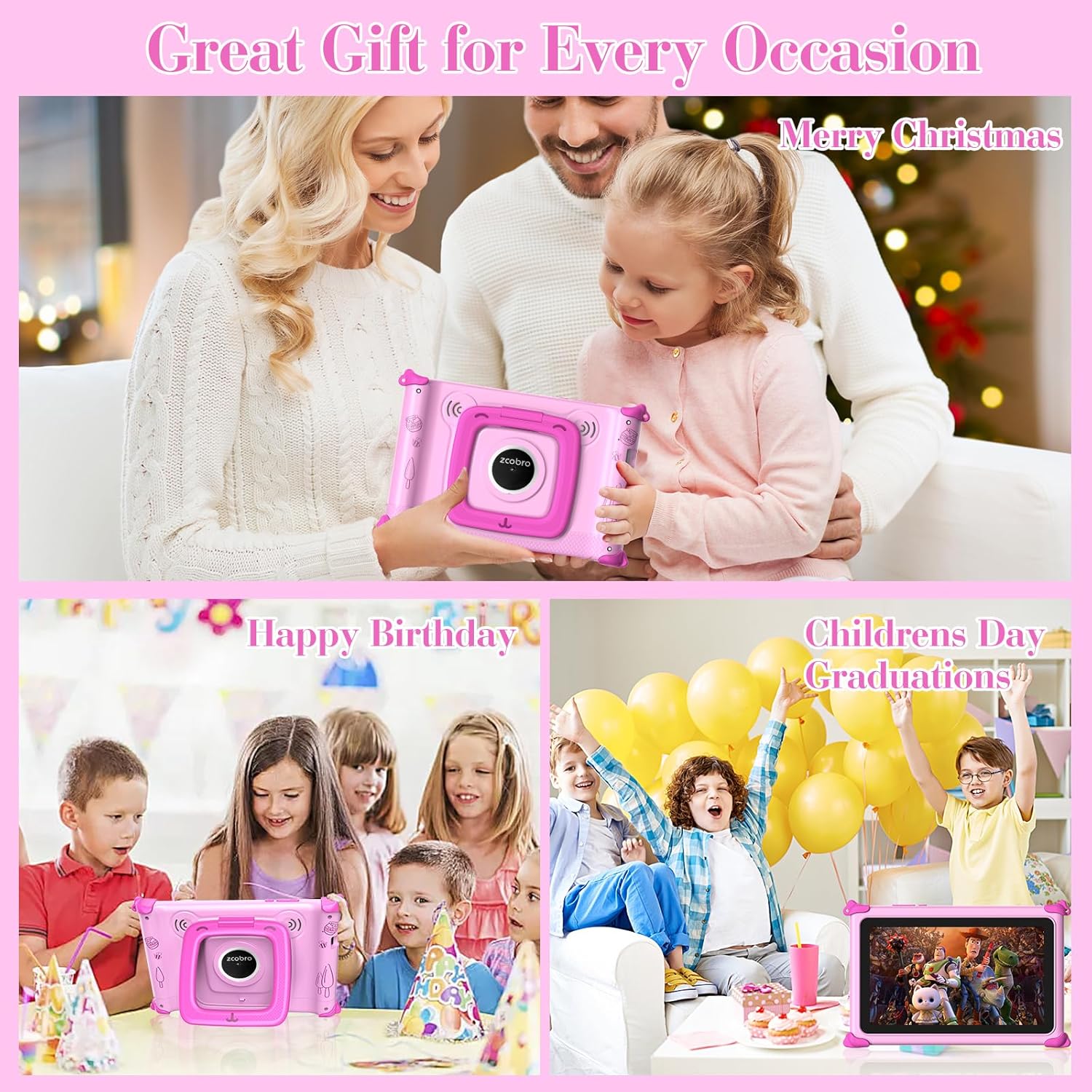 Android 7 Inch Tablet for Kid with Case encalife