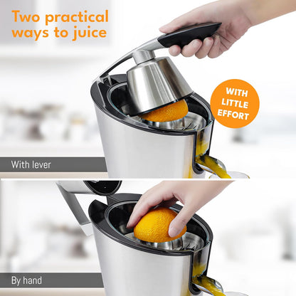 Electric Juicer Stainless Steel 600W | Citrus Press Orange &amp; Lemon Juicer encalife
