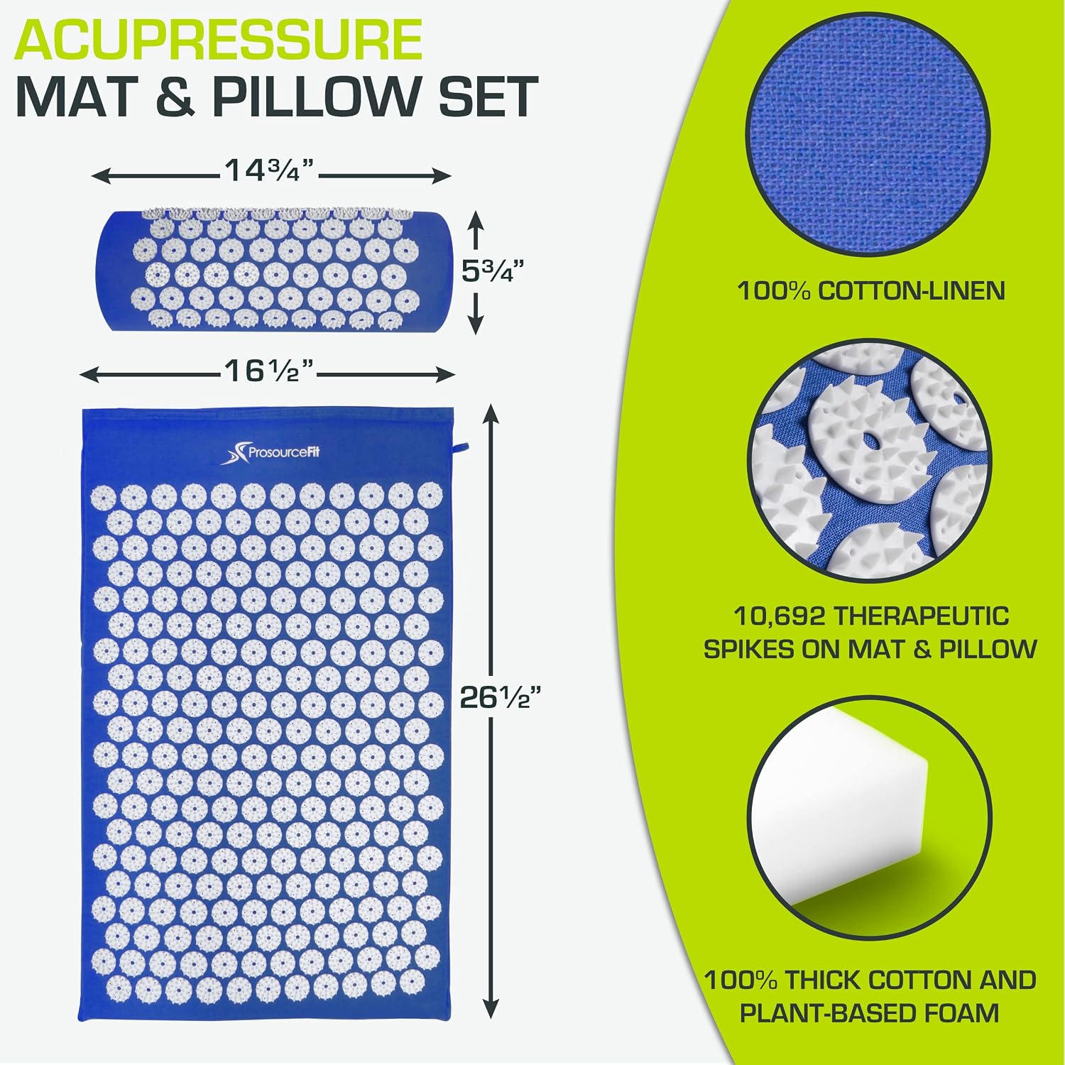 Acupressure Mat Set For Deep Muscle Relaxation encalife