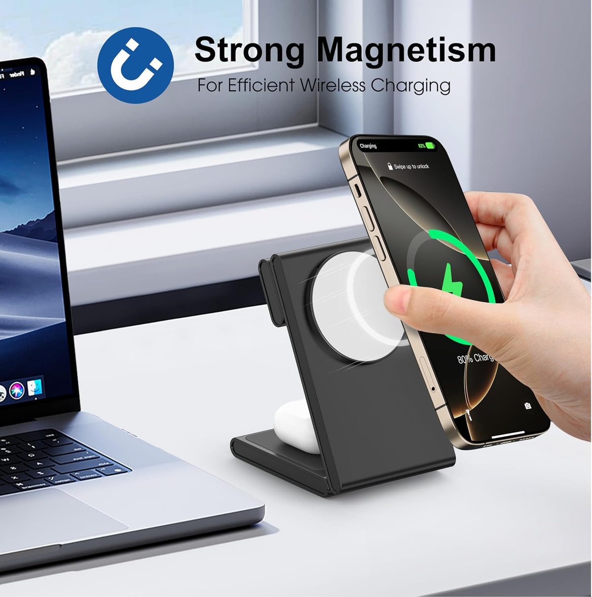 3-in-1 Foldable MagSafe Charger for Apple Devices encalife