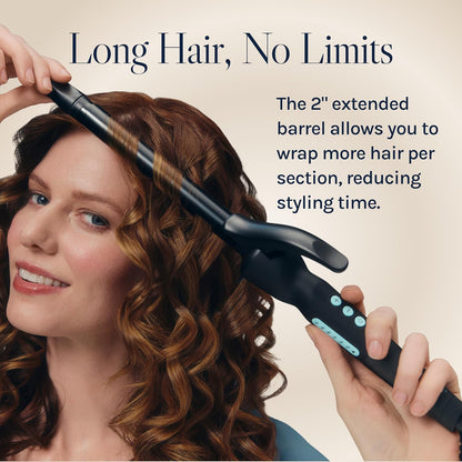 Long Barrel Curling Iron | Bio Ionic Moisture Heat Hair Curler encalife