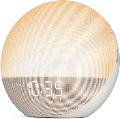 Putty sunrise alarm clock with white noise machine and Bluetooth speaker