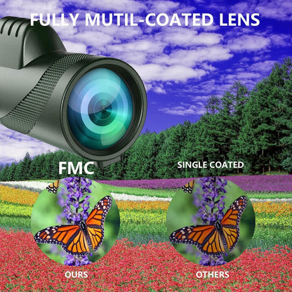 80x100 HD Monocular Telescope with Tripod &amp; Phone Adapter encalife