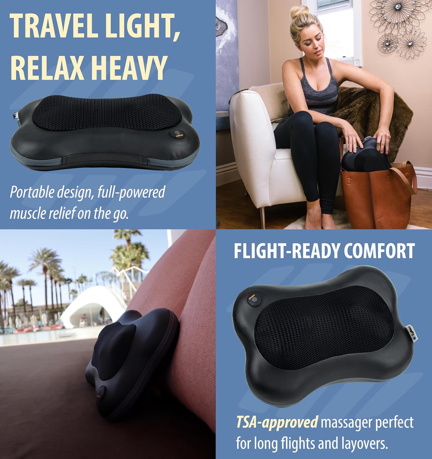 Neck & Back Massager I 3D Shiatsu with Heat encalife