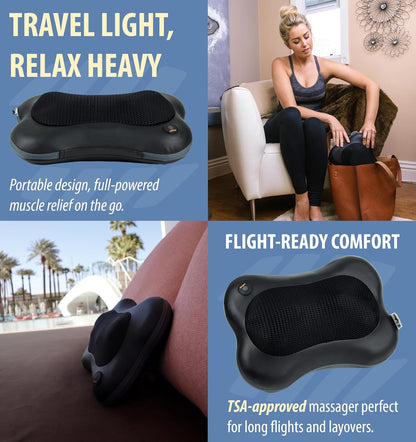 Neck &amp; Back Massager I 3D Shiatsu with Heat encalife