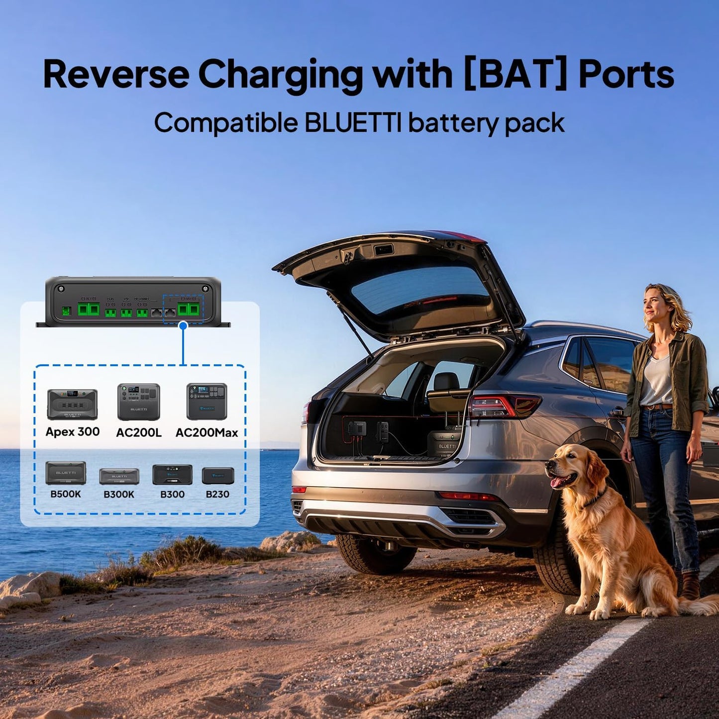 BLUETTI 1200W DC-DC Car Solar Charger I Power Stations encalife