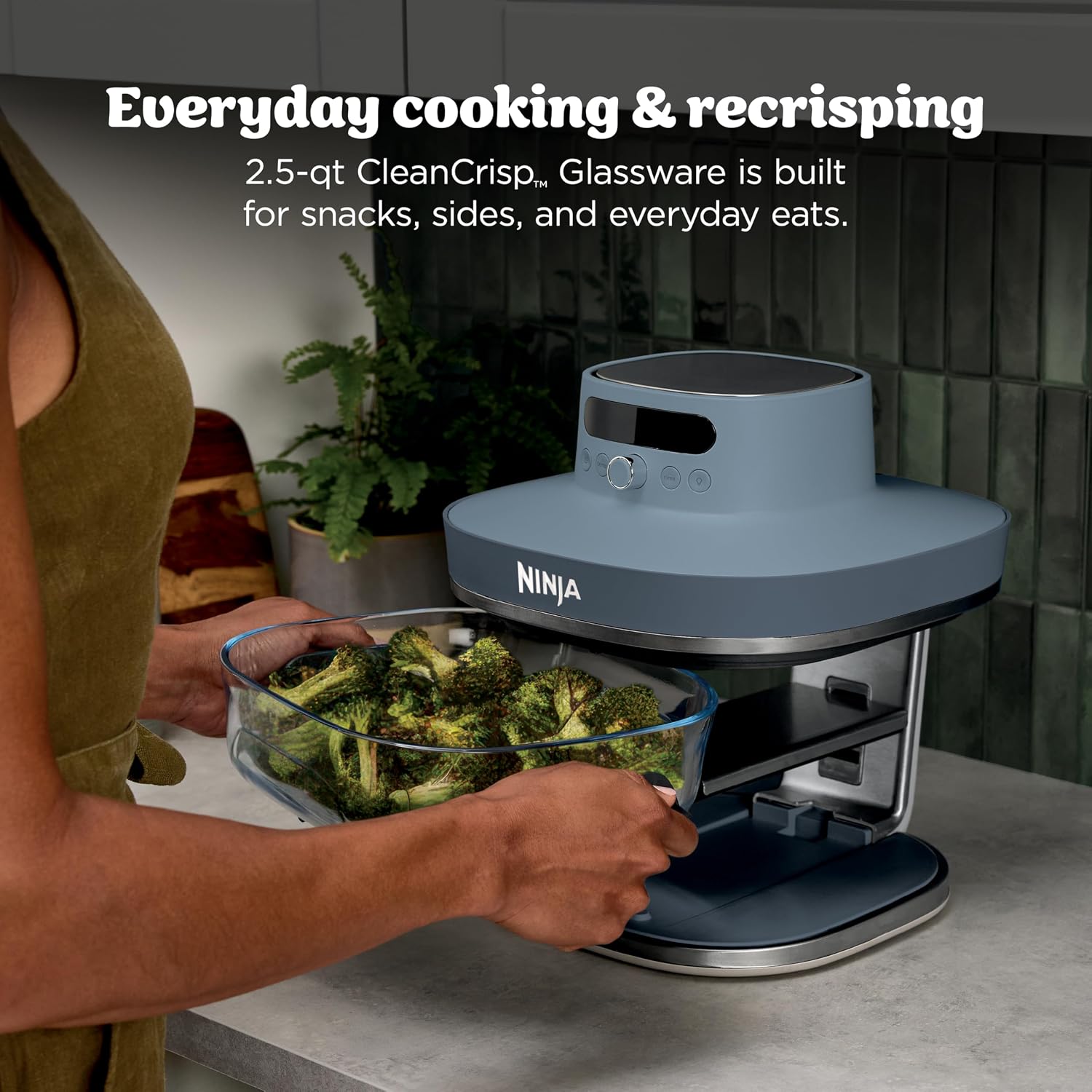 6-Quart 6-in-1 Modular Glass Air Fryer encalife