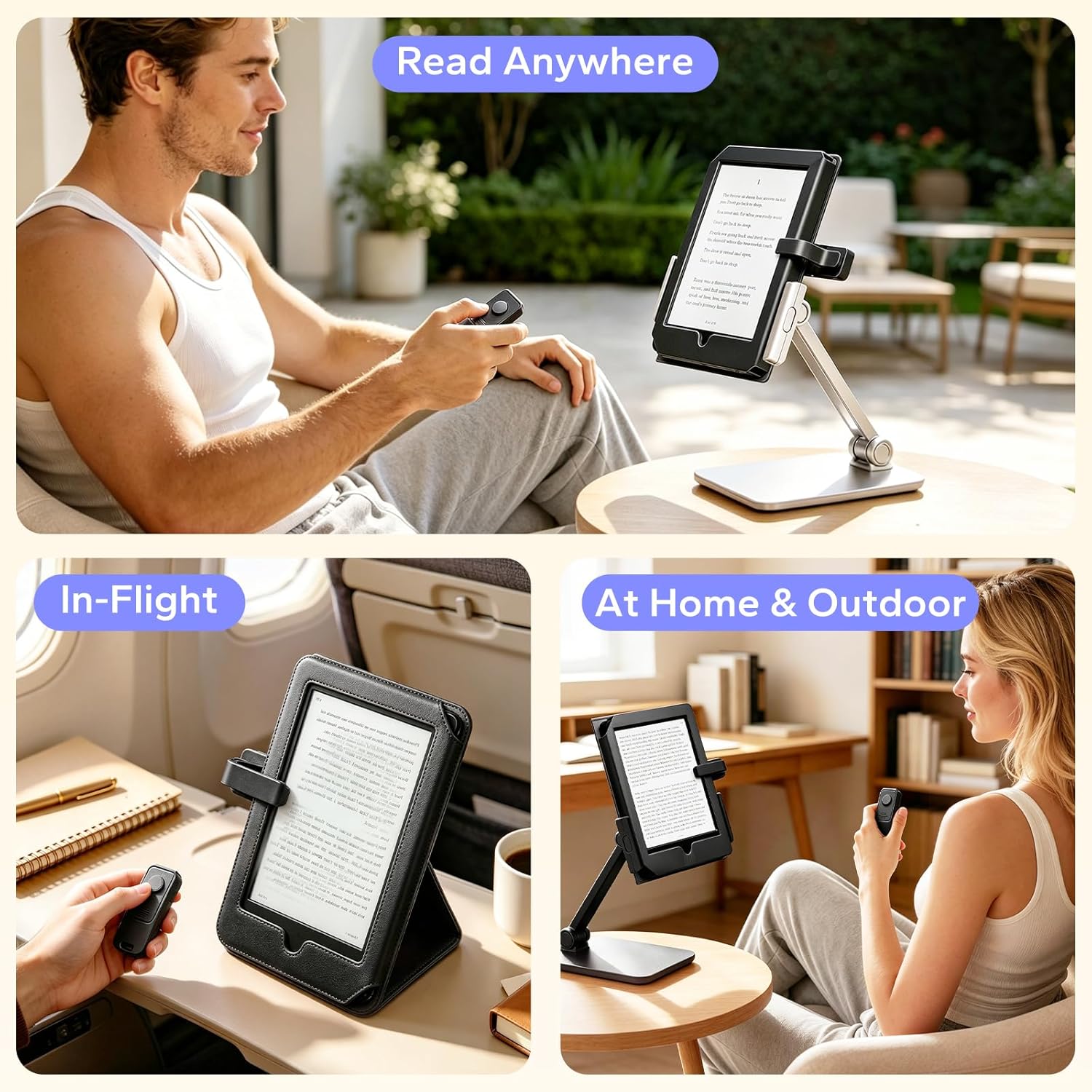 Page Turner Remote With Timer and Book Light encalife