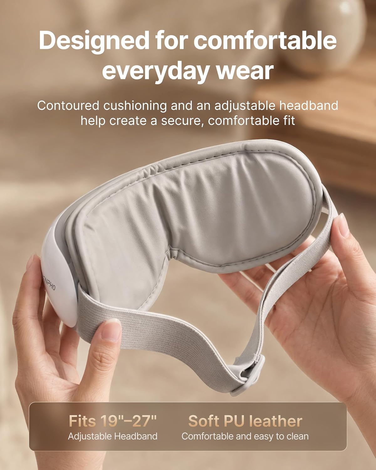 Heated Eye Massager Mask For Ultimate Relaxation Comfort encalife
