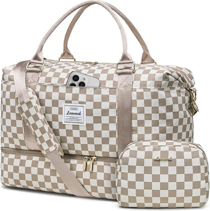 Women’s Weekender Bag with Shoe Compartment | Carry on luggage encalife