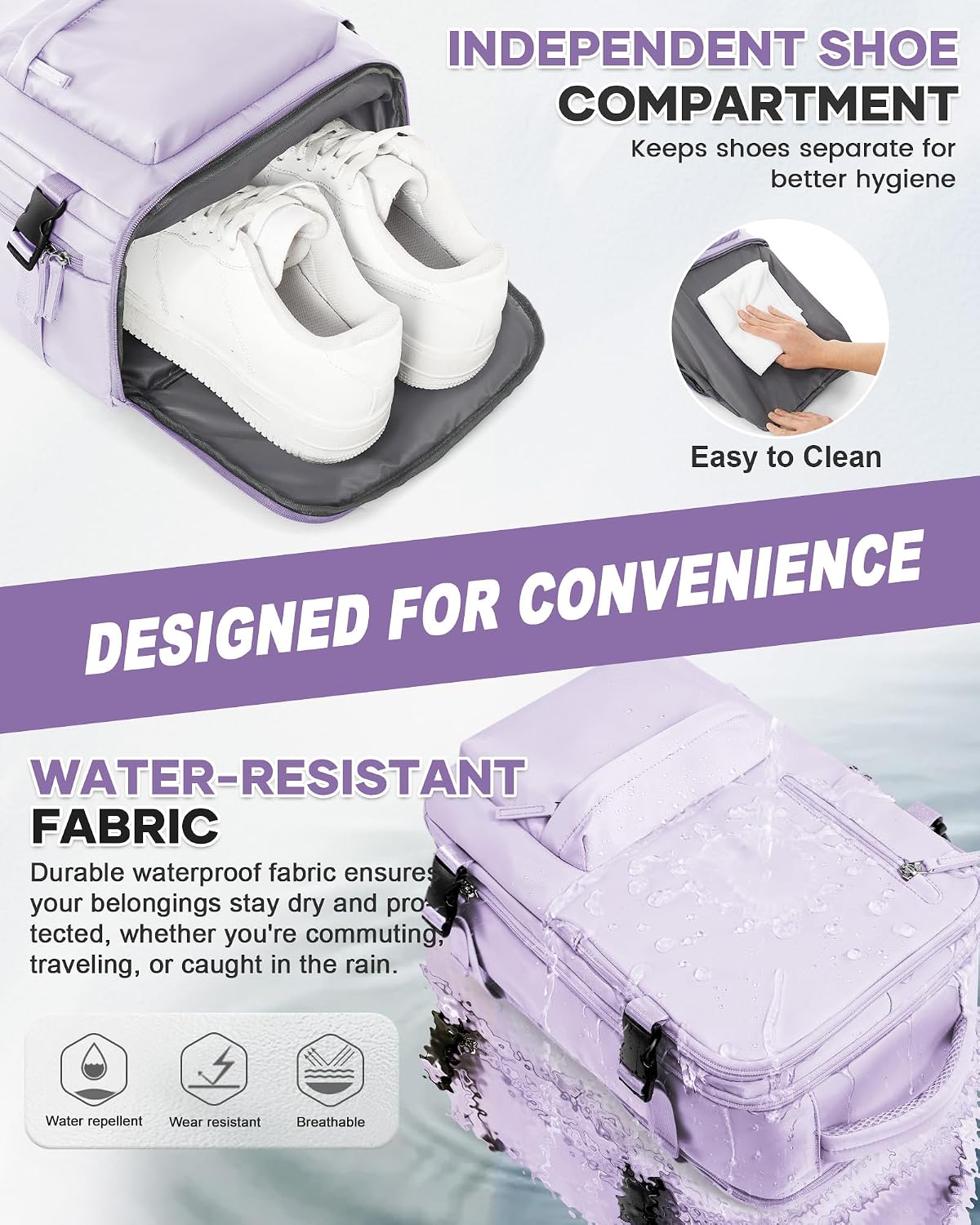 Carry-On Backpack with Shoe Compartment | Carry on luggage encalife