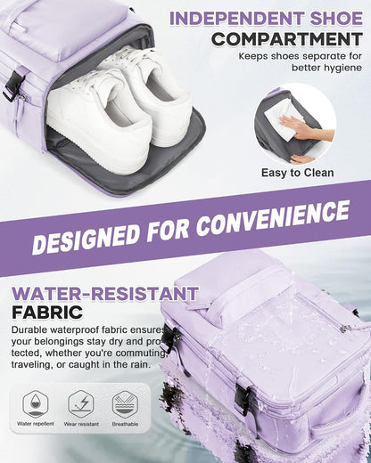 Carry-On Backpack with Shoe Compartment | Carry on luggage encalife