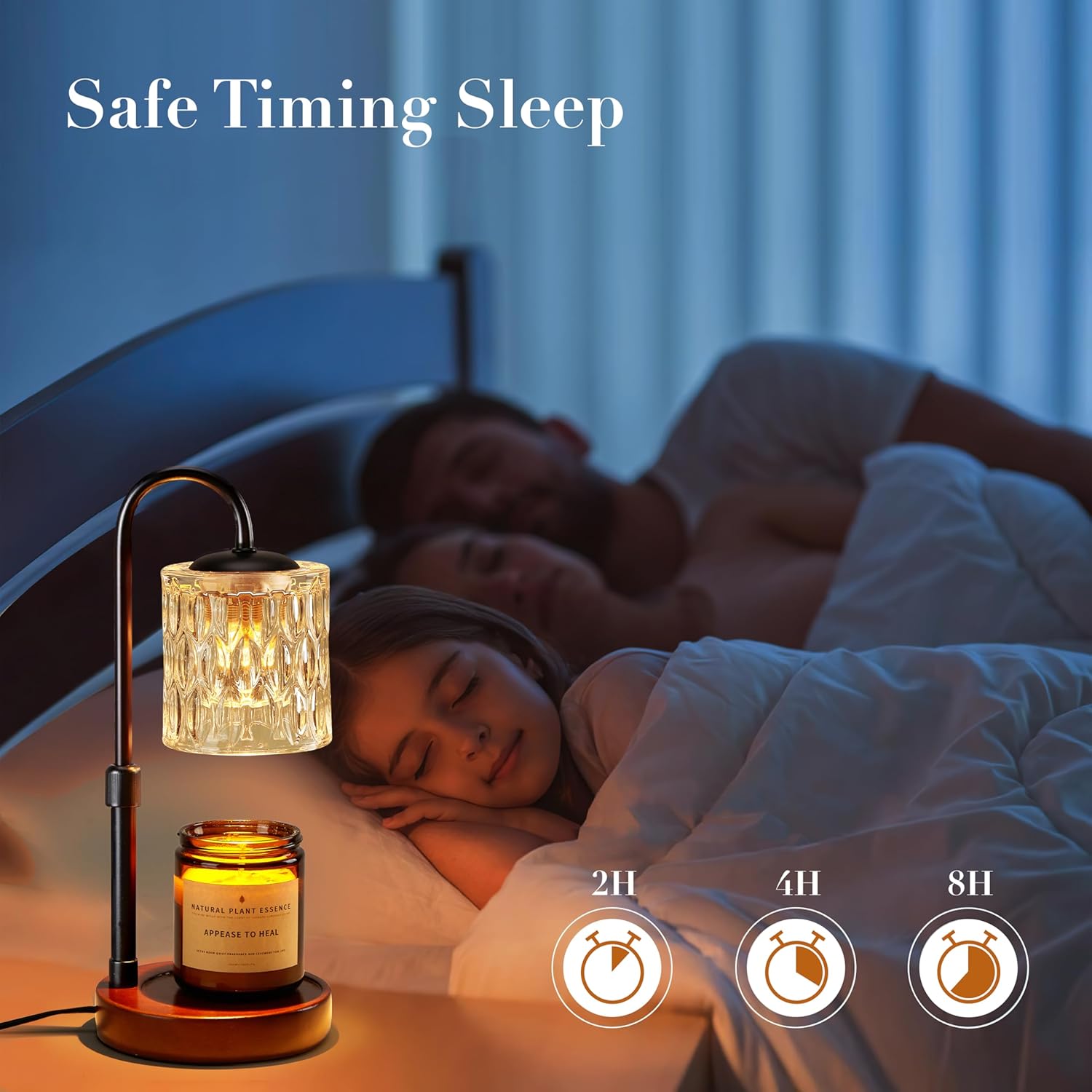 Elegant Dimmable Candle Warmer Lamp With Adjustable Height encalife