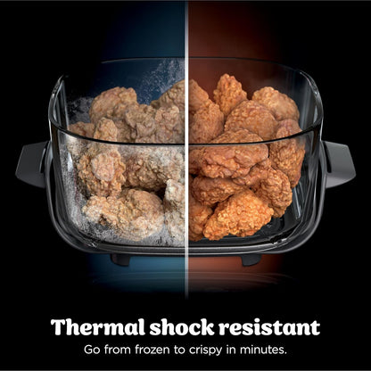 6-Quart 6-in-1 Modular Glass Air Fryer encalife