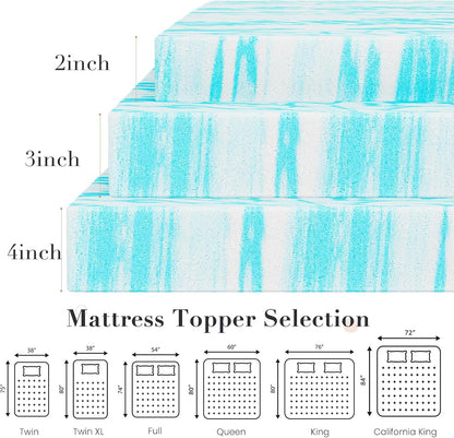 Cooling Gel Mattress Topper Queen encalife