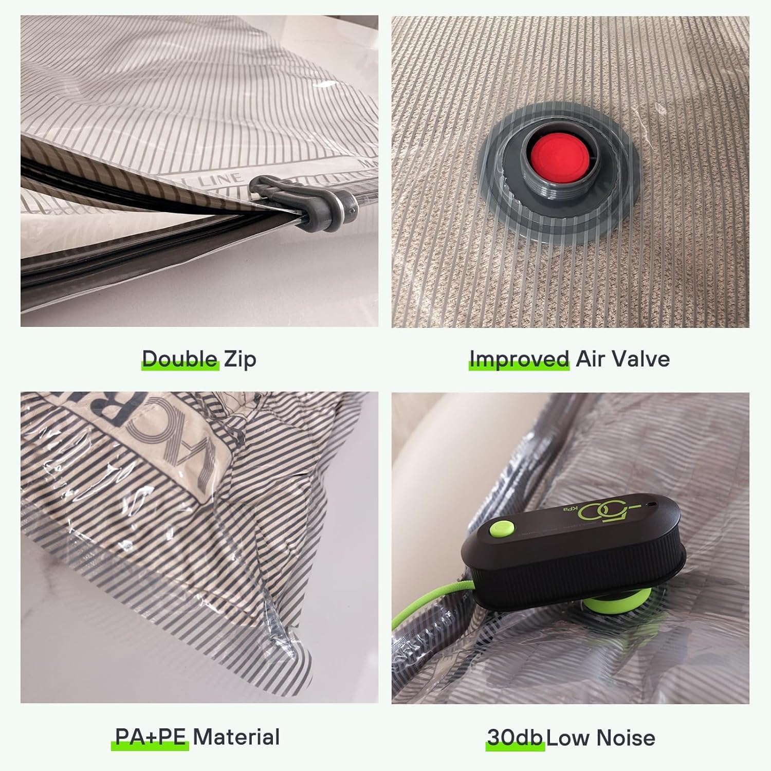Vacuum Compression Travel Bags USB Pump Carry-On encalife