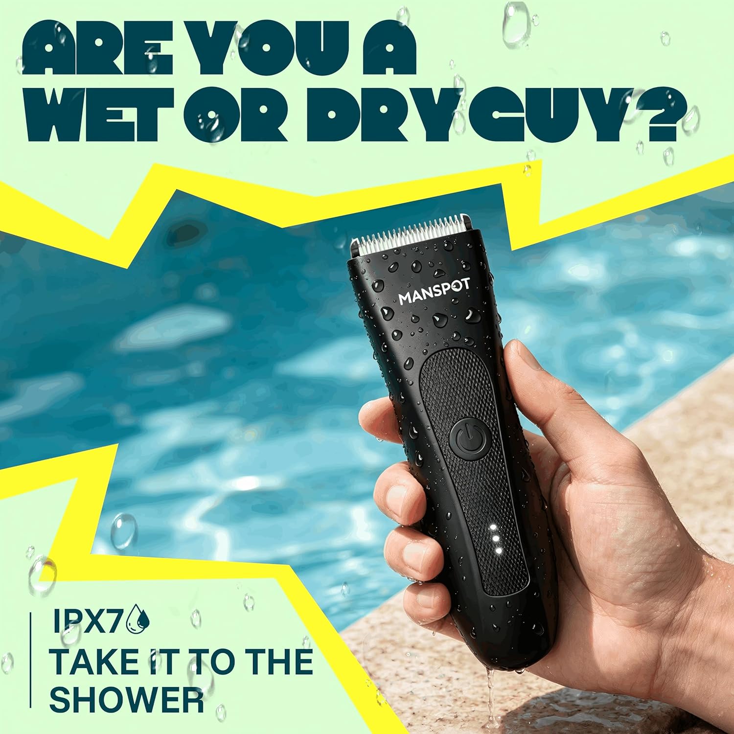 MANSPOT Waterproof Beard Trimmer Body Grooming Kit encalife