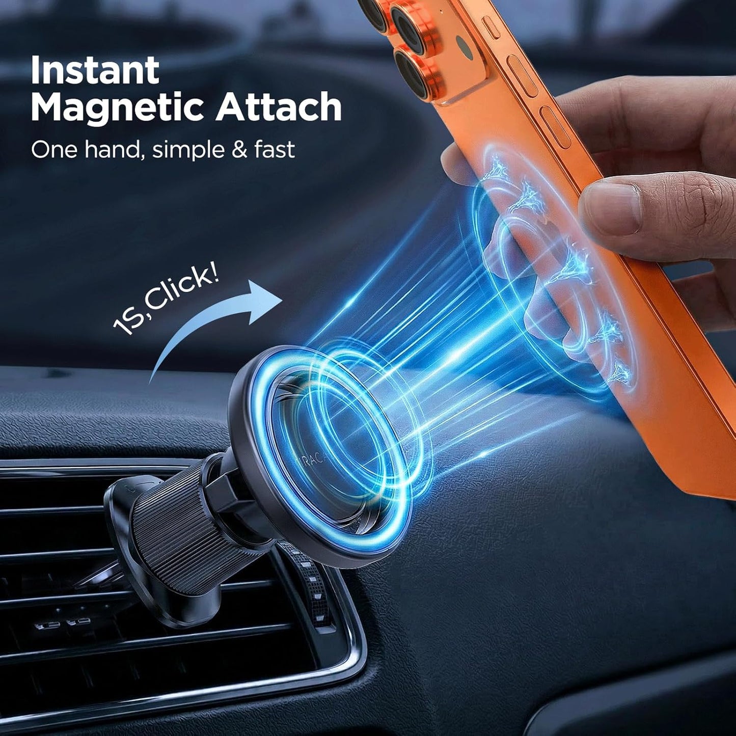 Magnetic MagSafe Car Phone Mount Vent-Safe encalife