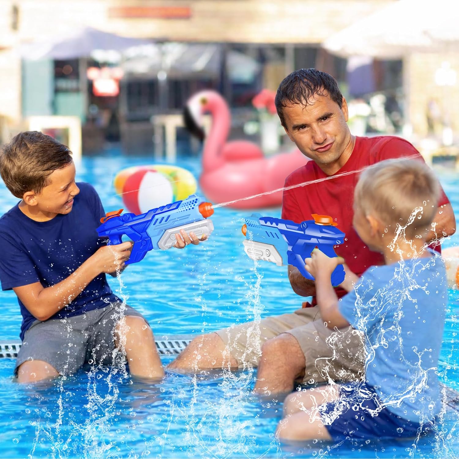 Quanquer 3 Pack Water Guns I 600cc Super Blasters encalife