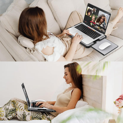 Portable Laptop Lap Desk Retractable Mouse Tray encalife