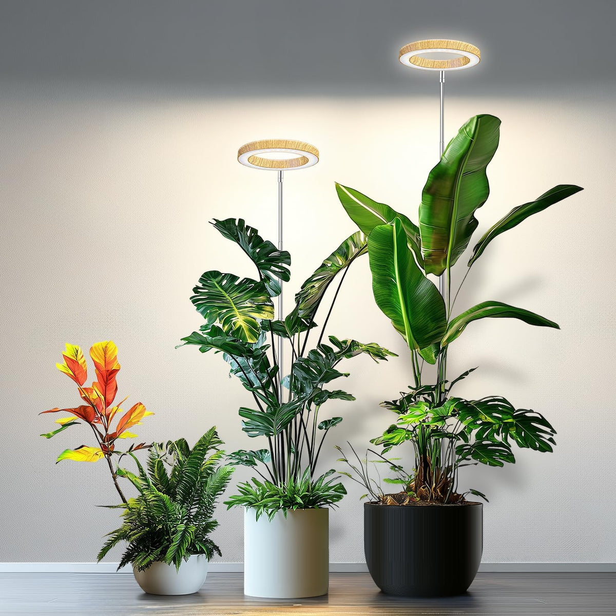 Woodgrain full spectrum grow light for indoor plants
