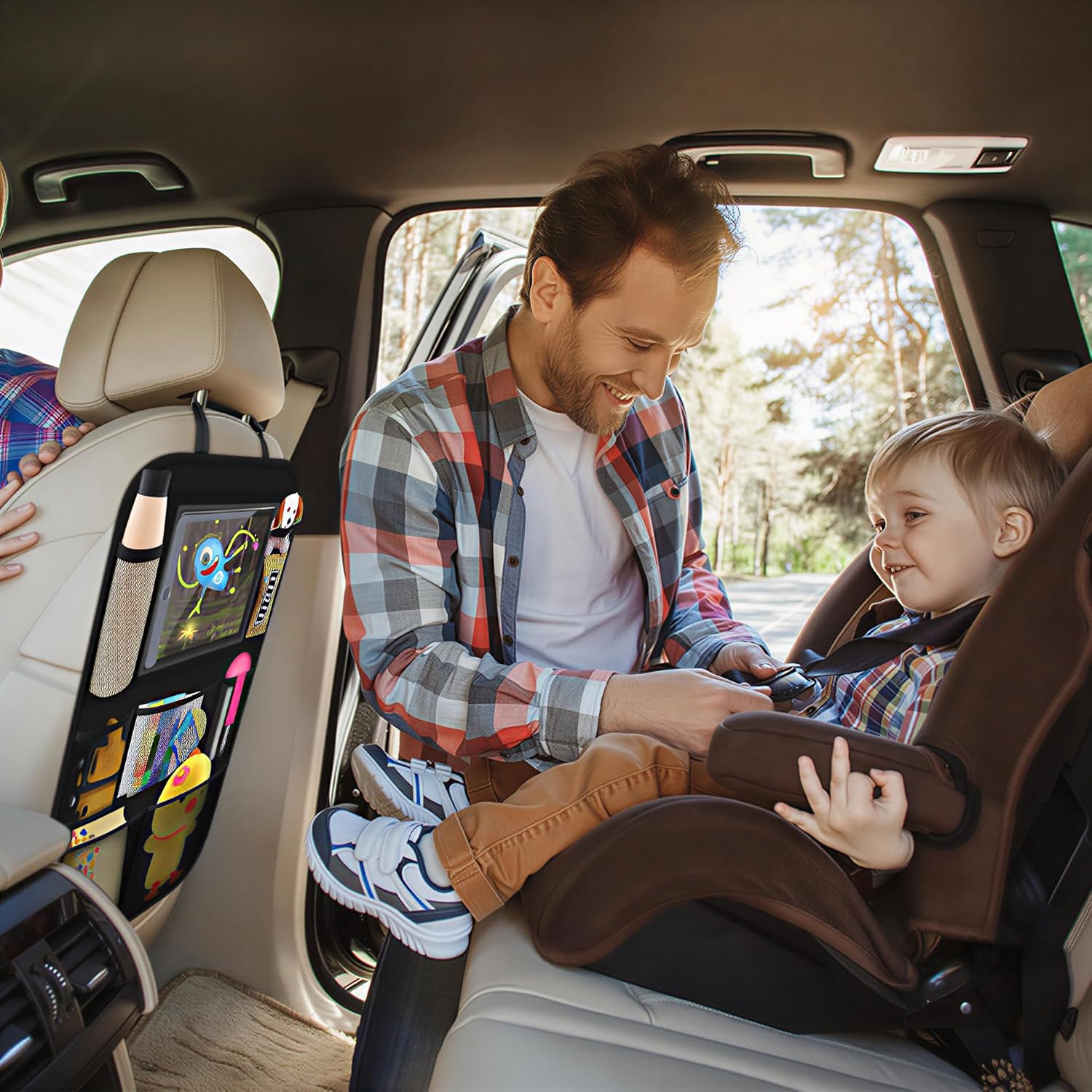 Heavy Duty Backseat Car Organizer with Tablet Holder encalife