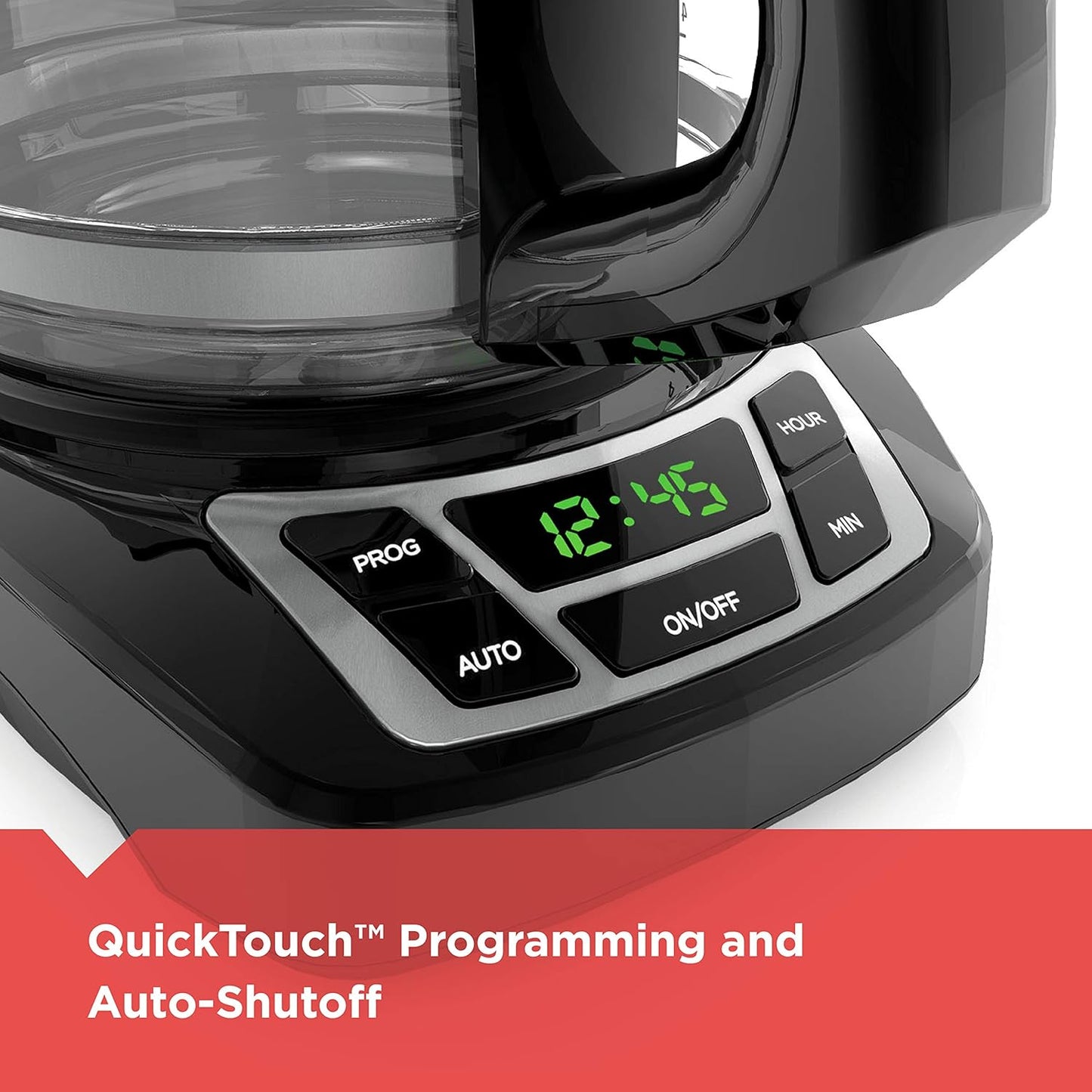 BLACK+DECKER 12-Cup Programmable Coffee Maker – Digital Drip Coffee Machine with Auto Brew, Sneak-A-Cup & Keep Warm Plate encalife
