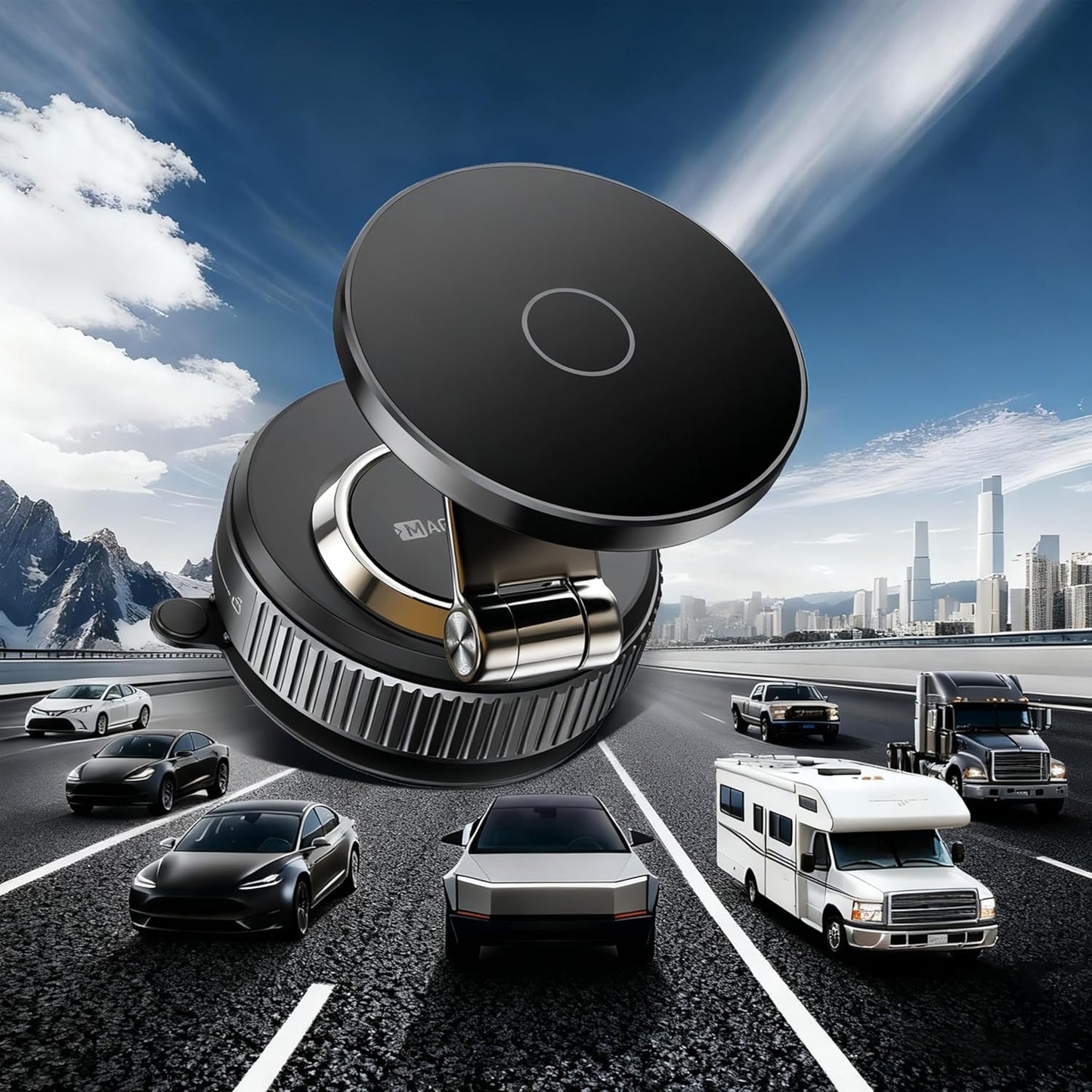 Magnetic MagSafe Car Phone Mount Foldable Rotor encalife