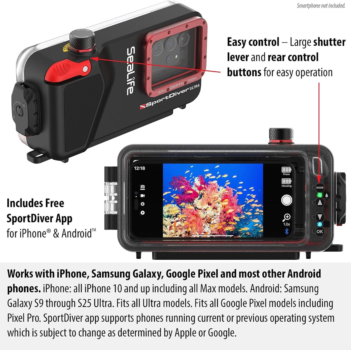 Underwater Smartphone Camera Housing Waterproof Diving Case encalife