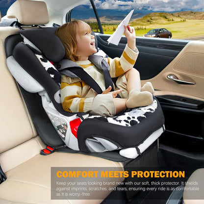 Waterproof Child Car Seat Protector with Mesh Pockets encalife