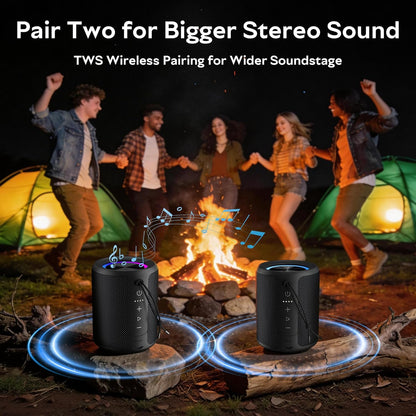Waterproof 20W Bluetooth Speaker With Party Lights encalife
