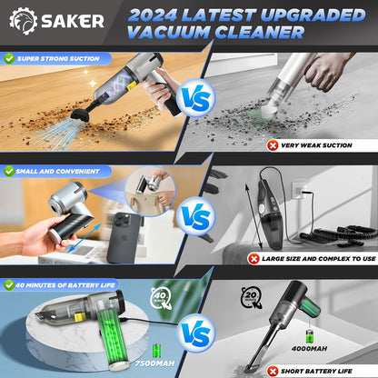 Cordless Handheld Car Vacuum Blower Air Pump encalife