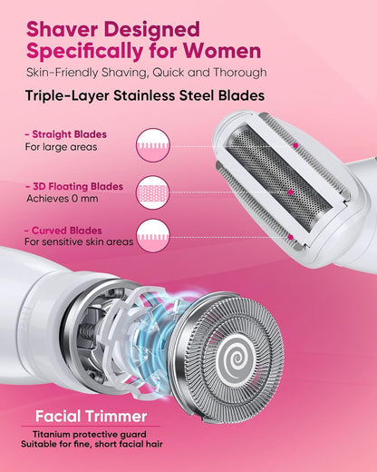 3-in-1 Electric Razor Women Bikini Trimmer Display encalife