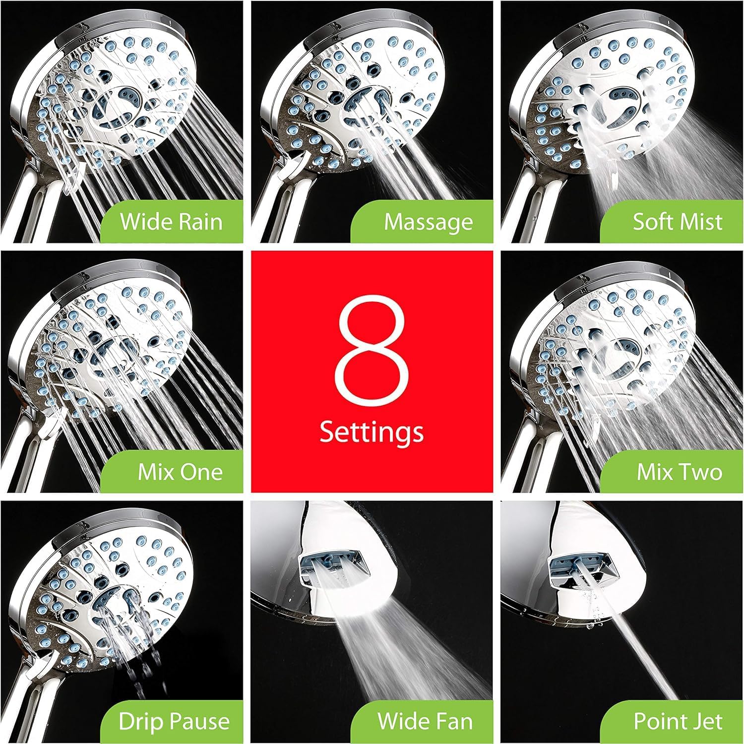 AquaCare High Pressure Handheld I Shower Head encalife