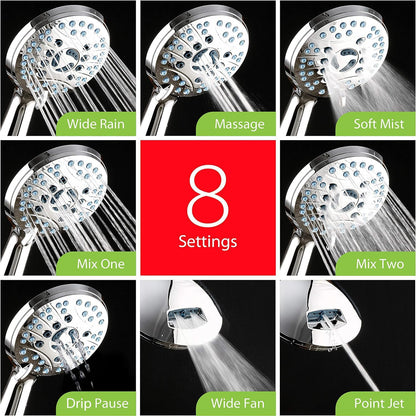 AquaCare High Pressure Handheld I Shower Head encalife