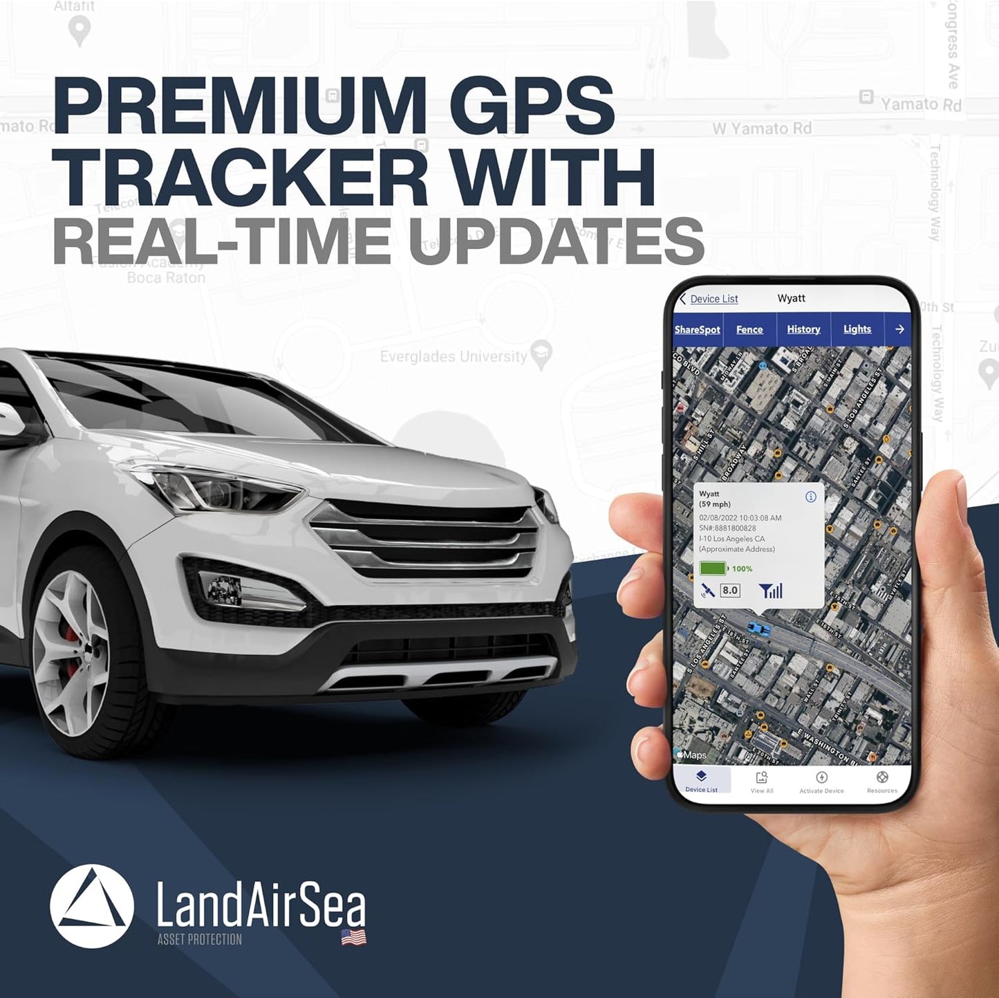 GPS Real-Time Vehicle Tracker Magnetic Anti-Theft Waterproof encalife