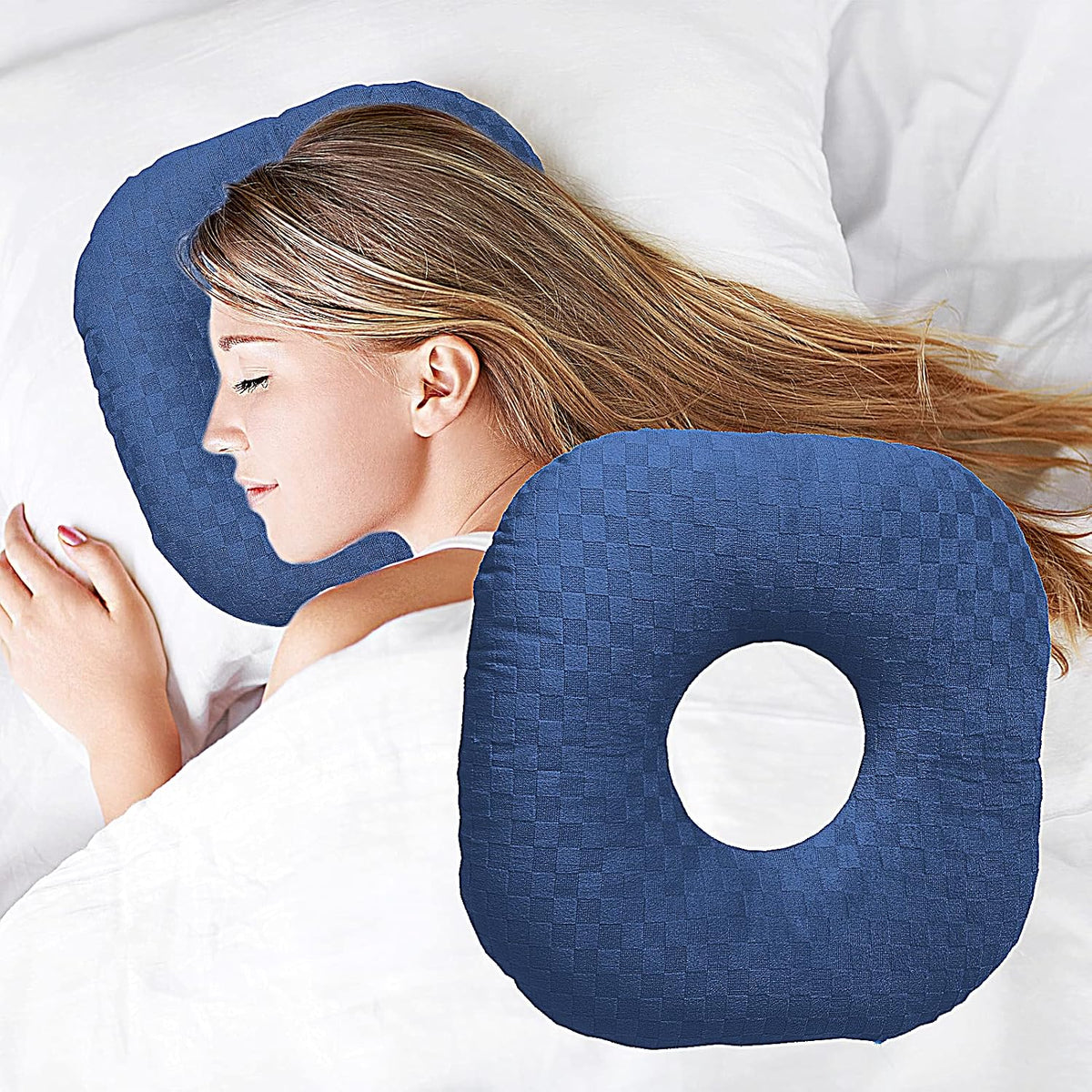 Side Sleeper Ear Relief Piercing Pillow encalife