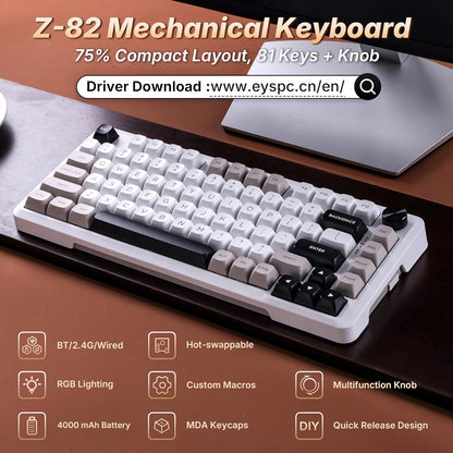 E-YOOSO Z82 75% Wireless Mechanical Keyboard encalife
