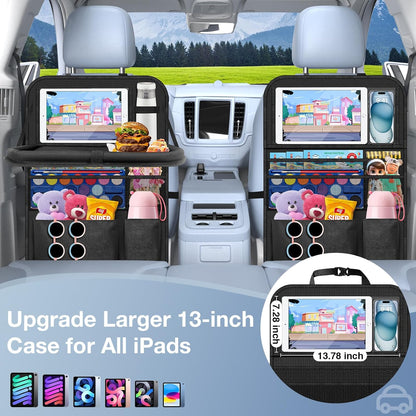 Foldable Tray Car Backseat Organizer with Tablet encalife