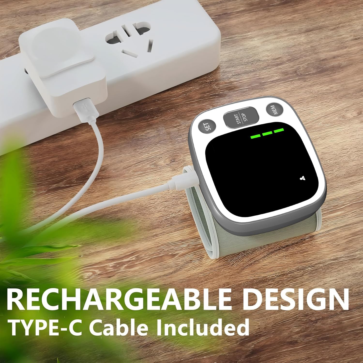 Rechargeable Wrist Blood Pressure Monitor for Home encalife