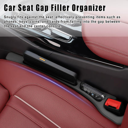 Car Seat Gap Filler Organizer 2 Pack encalife