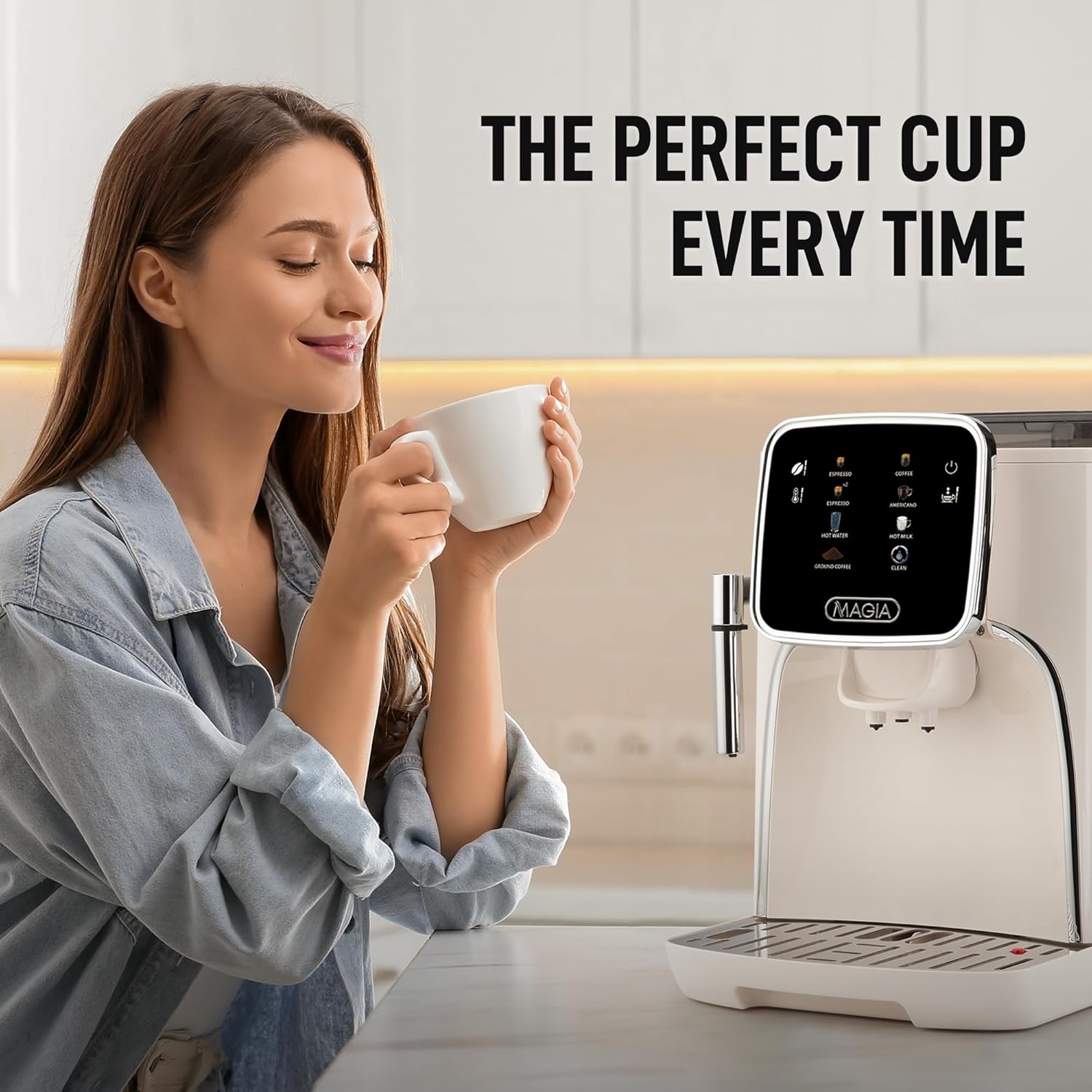 Zulay Espresso Machine with Grinder & Steam Wand encalife