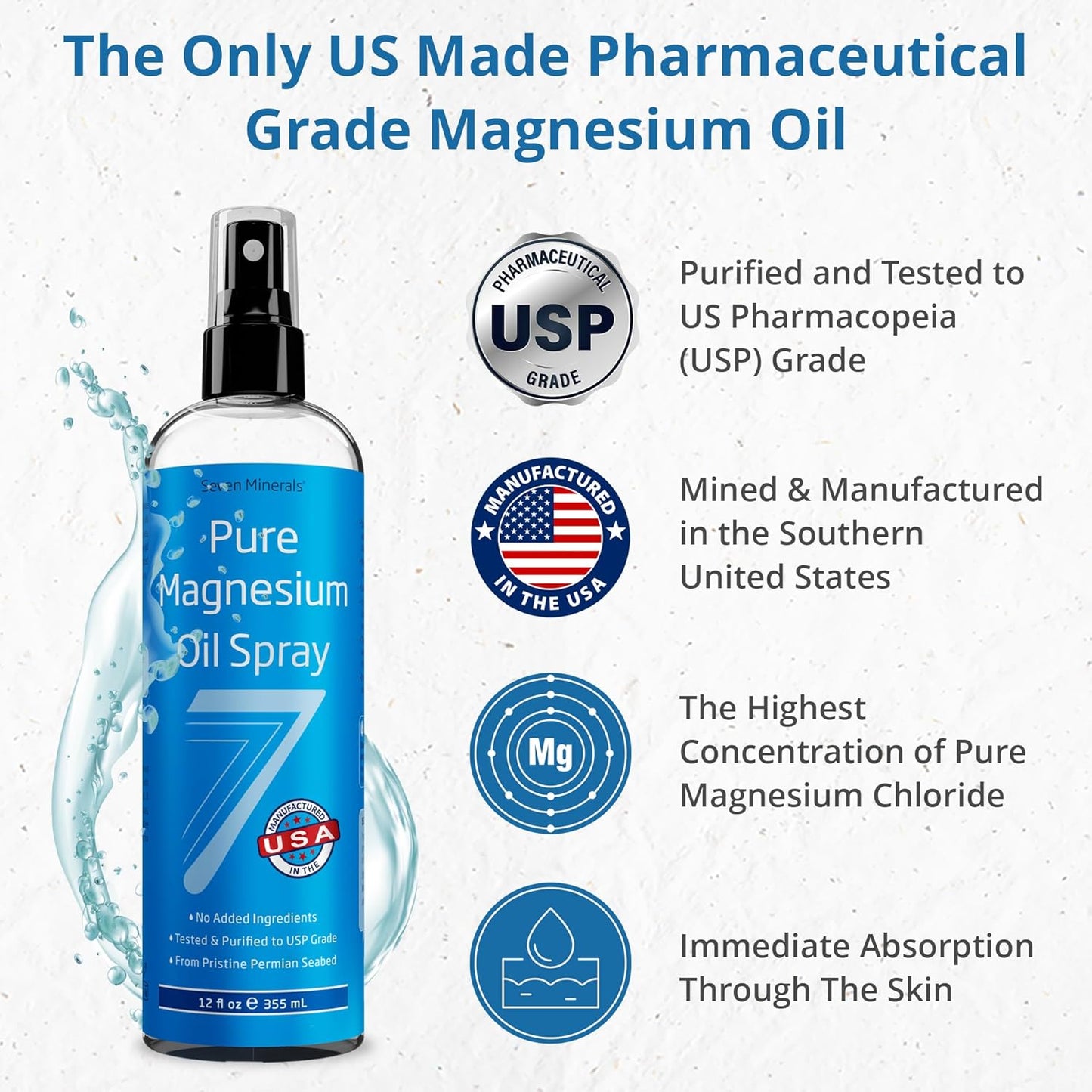 Extra Strength Magnesium Oil Spray for Relaxation Sleep encalife