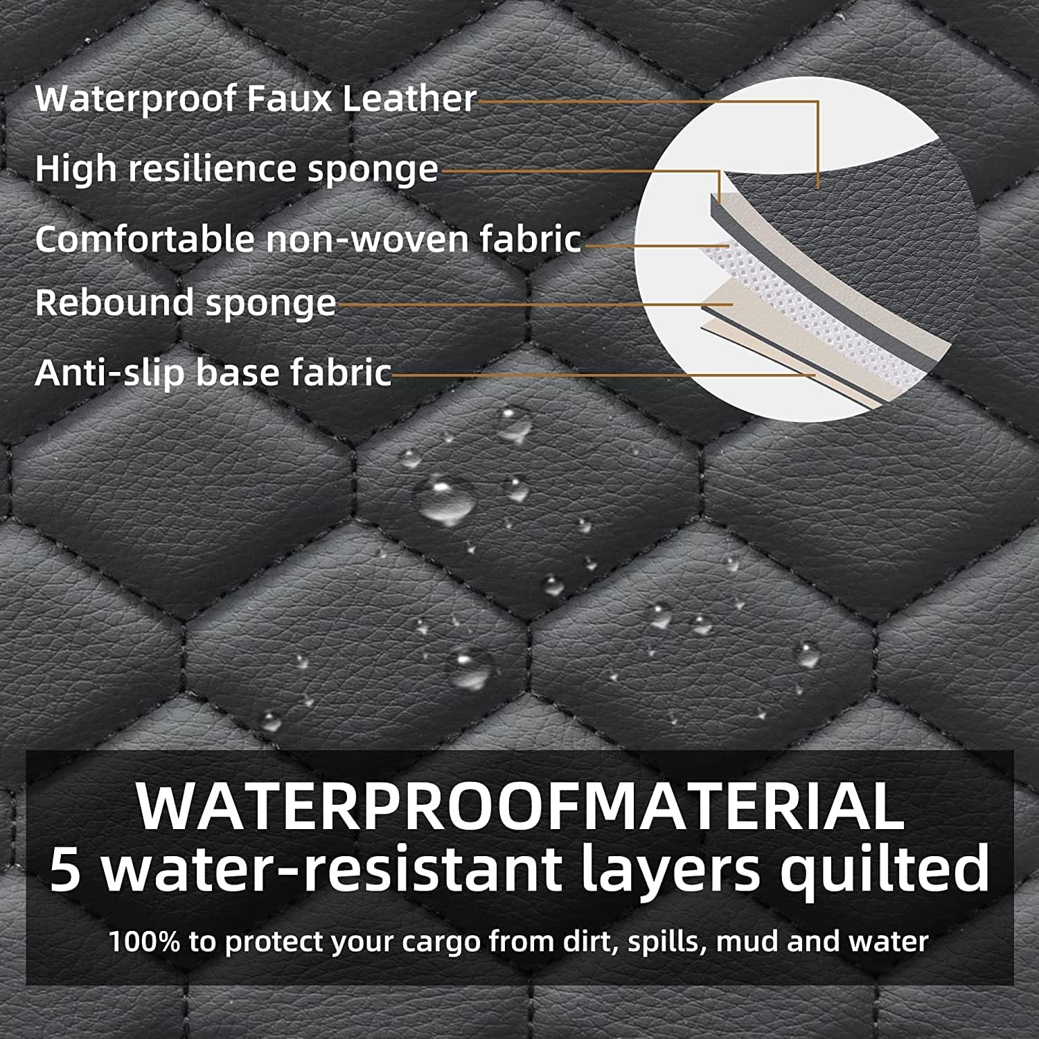 Waterproof Leather Car Seat Covers Front encalife