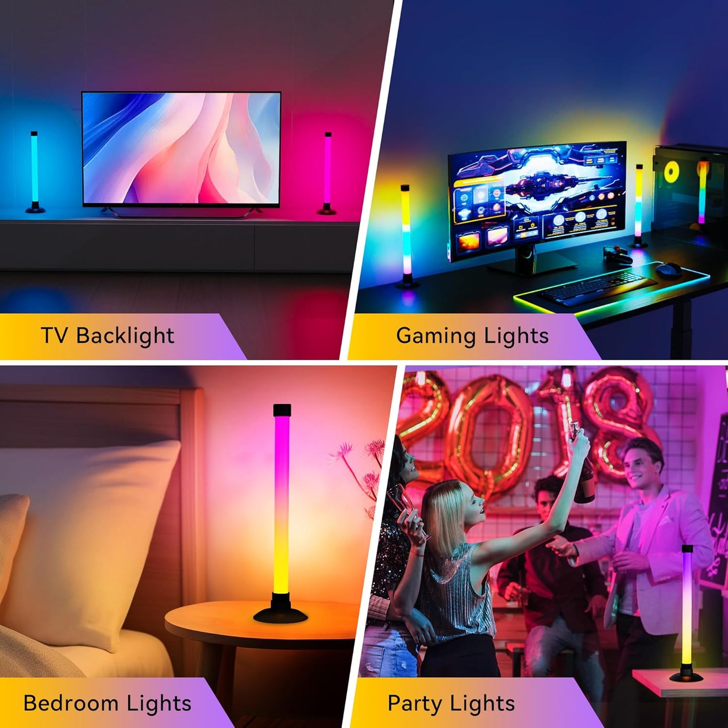 USB RGB Lighting Bars for TV Gaming Setups encalife