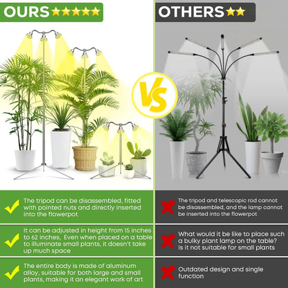 Grow Light For Indoor Plants | Adjustable Tripod Full Spectrum encalife