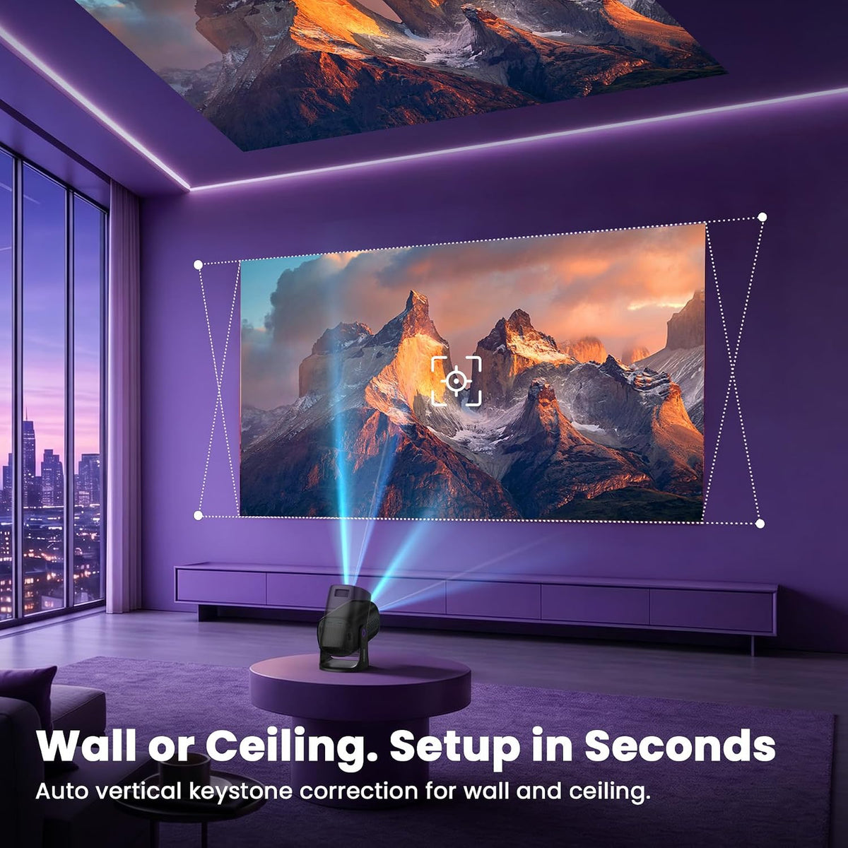 Portable Smart Bedroom Projector encalife